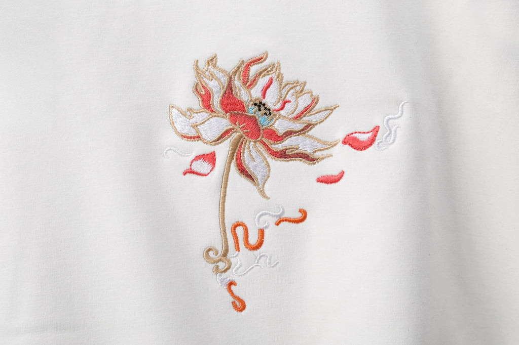 KH9010 Blue Phoenix Embroidery Hoodie