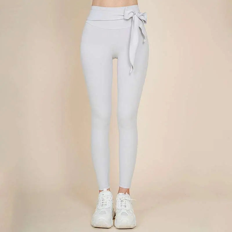 Korean Fashion High Waisted Bow Yoga Pants