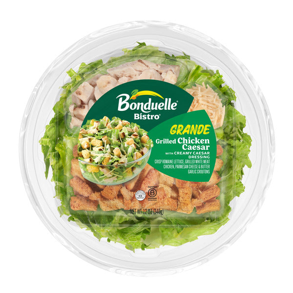 Bonduelle Bistro Grande Grilled Chicken Caesar Salad Bowl with Creamy Caesar Dressing