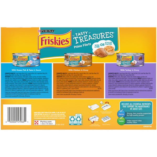 Purina Friskies Gravy Wet Cat Food , Tasty Treasures Prime Filets