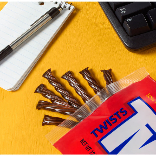 TWIZZLERS Twists HERSHEY'S Chocolate Flavored Licorice Style, Chewy Candy Bag, 12 oz