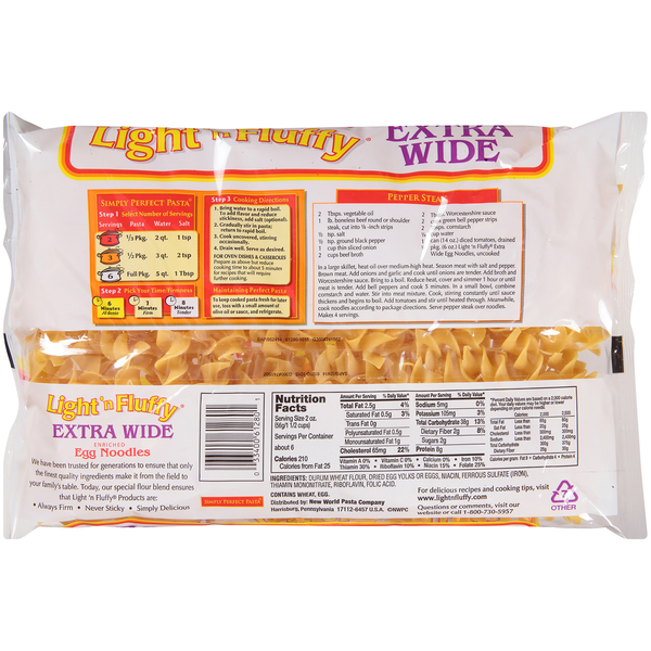 Light 'n Fluffy Extra Wide Enriched Egg Noodles
