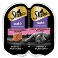SHEBA PERFECT PORTIONS Perfect Portions Wet Cat Food Pate With Sustainable Salmon, 2.6 oz. Twin-Pack Trays
