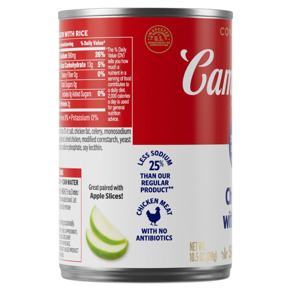 Campbell's 25% Less Sodium Chicken with Rice Soup