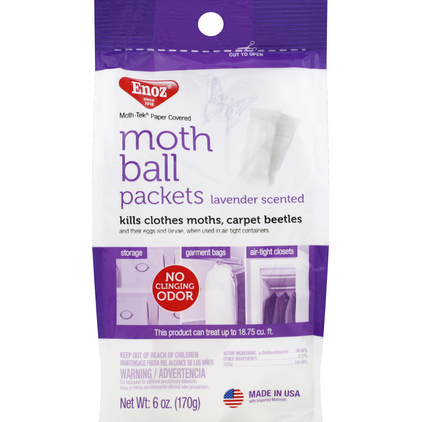 Enoz Moth Balls Packets, Lavender Scented