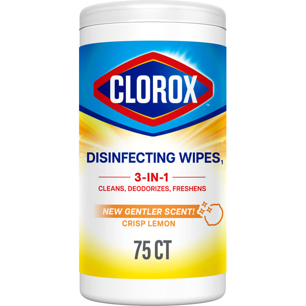 Clorox Disinfecting Wipes, Bleach Free Cleaning Wipes, Crisp Lemon