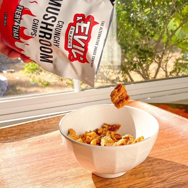 Evil Snacks Crunchy Mushroom Chips, Sea Salt Original