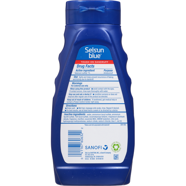 Selsun Blue Antidandruff Shampoo, Maximum Strength, Medicated