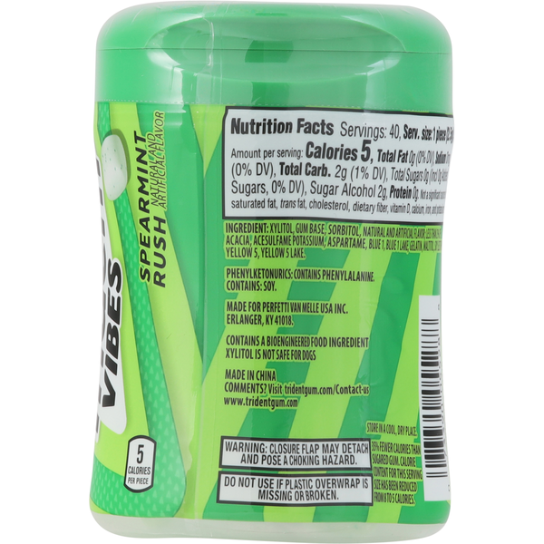 Trident Vibes Sugar Free Spearmint Rush Gum