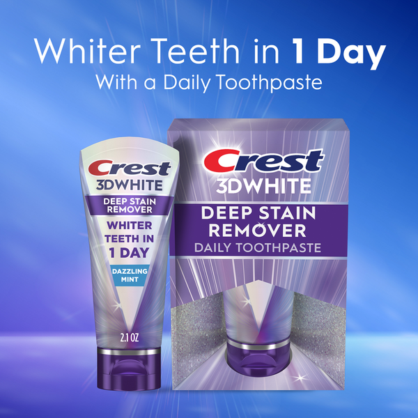 Crest 3D White Deep Stain Remover Daily Toothpaste - Dazzling Mint