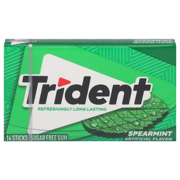 Trident Gum, Sugar Free, Spearmint