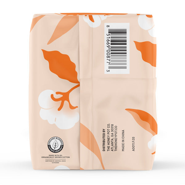The Honey Pot Company 100% Organic Cotton Comfort Cover Super Pads