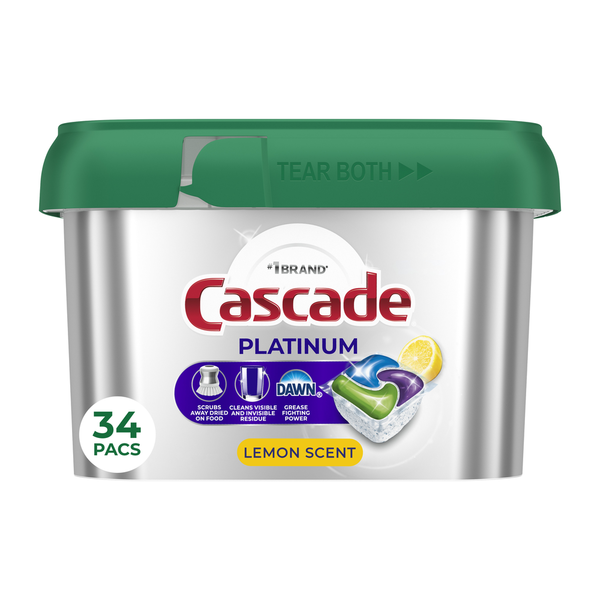 Cascade Platinum Dishwasher Pods, Lemon