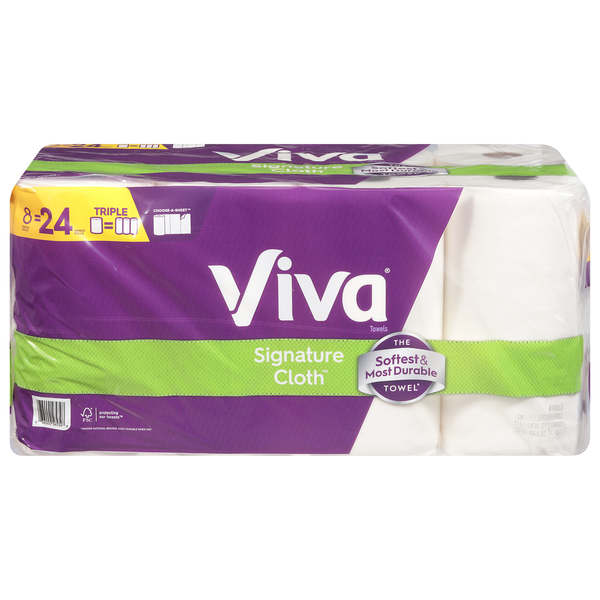Viva Signature Cloth Choose-A-Sheet Triple Rolls Paper Towels