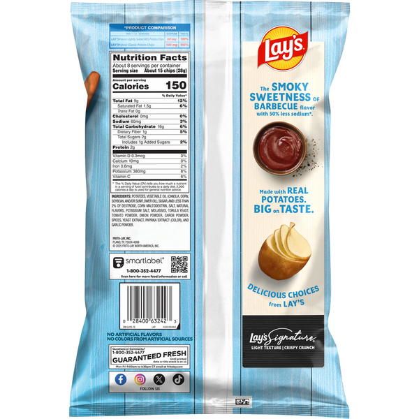 Lay's Wavy Lightly Salted Potato Chips Original 7 1/2 Oz