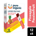 Pure Organic Pineapple Passionfruit Layered Fruit Bars, Gluten Free, 12 Count