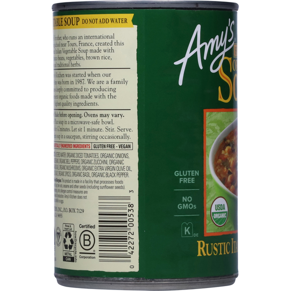 Amy's Kitchen Organic Hearty Rustic Italian Vegetable Soup