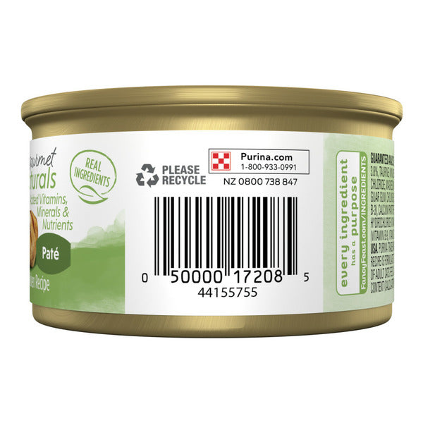 Purina Fancy Feast Grain Free Wet Cat Food Pate Gourmet Naturals White Meat Chicken Recipe
