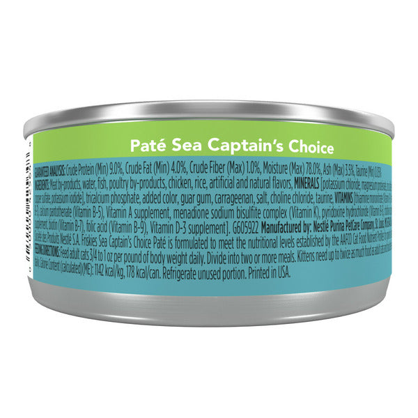 Purina Friskies Wet Cat Food Pate, Sea Captain's Choice