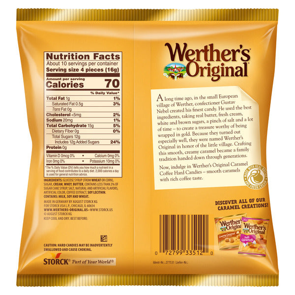 Werther's Original Caramel Coffee, Hard Caramel Candies