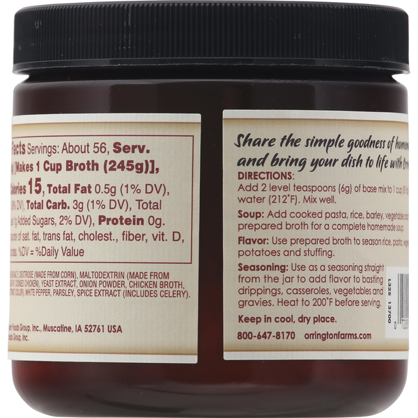 Orrington Farms Chicken Flavored Broth Base & Seasoning