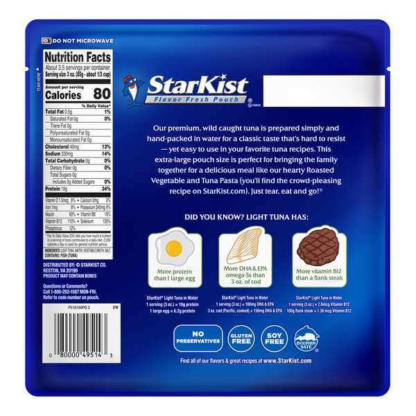 StarKist Light Tuna, Wild Caught, Family Size
