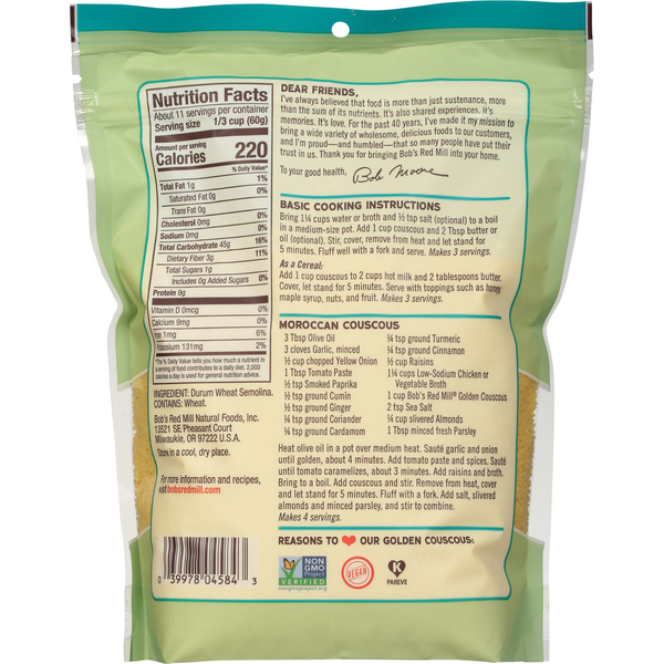 Bob's Red Mill Golden Couscous