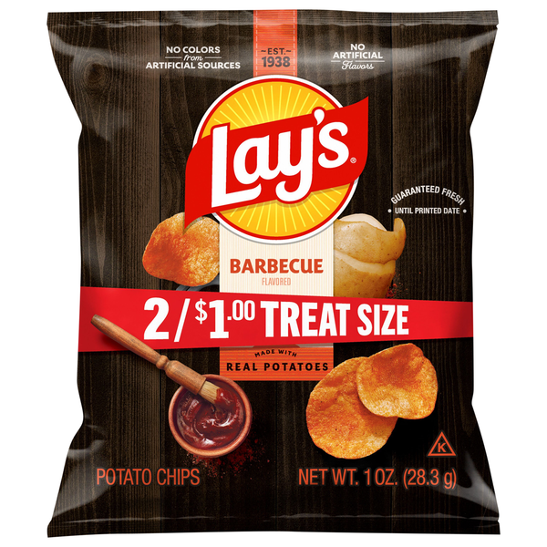 Lay's Barbecue Flavored Potato Chips Treat Size
