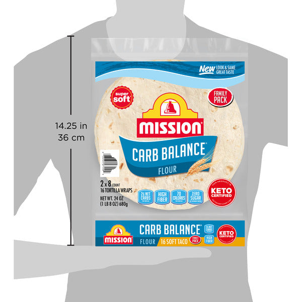 Mission Carb Balance Soft Taco Flour Tortillas