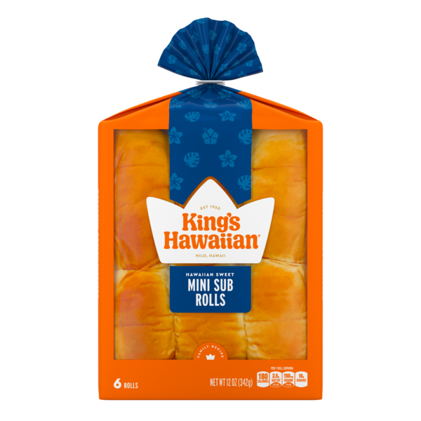 King's Hawaiian Original Hawaiian Sweet Mini Sub Rolls