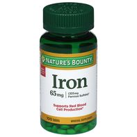 Nature's Bounty Tablets 65 mg Iron️