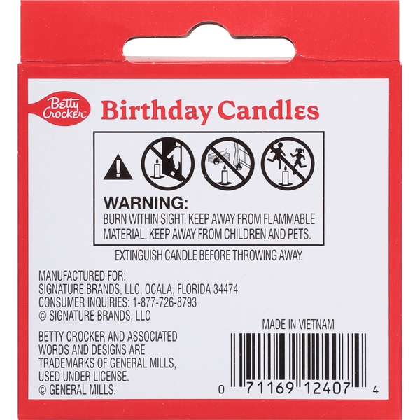 Betty Crocker Rainbow Stripe Birthday Candles