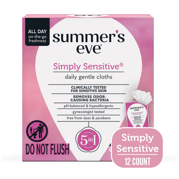 Summer's Eve Feminine Cleansing Wipes, Simply Sensitive