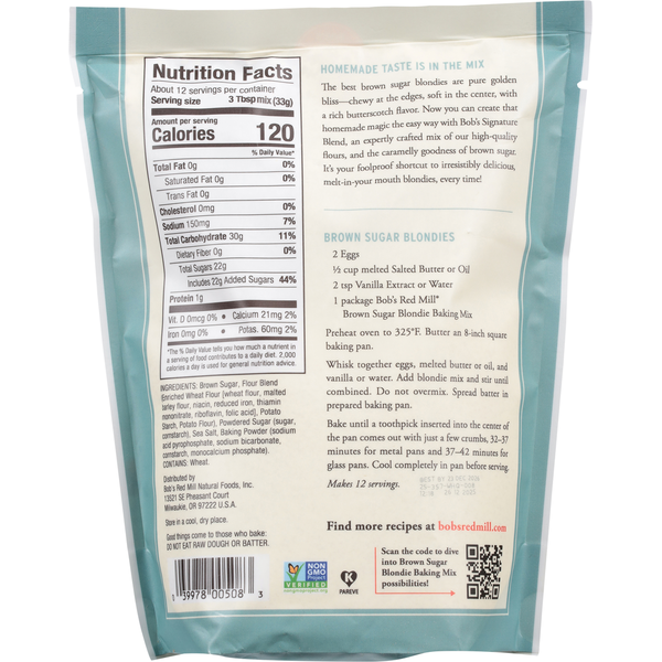 Bob's Red Mill Brown Sugar Blondie Baking Mix