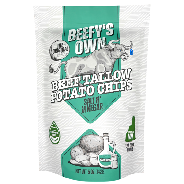 Beefy's Own Beef Tallow Potato Chips (Salt & Vinegar)