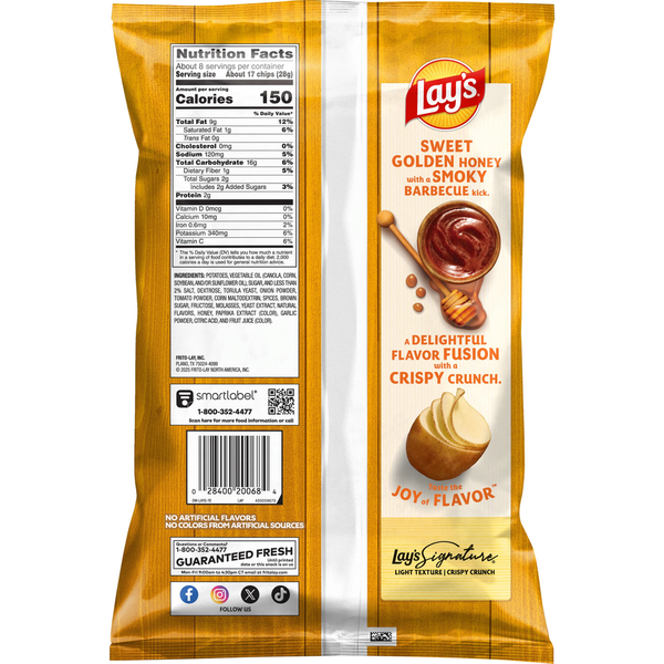 Lay's Potato Chips Honey Barbecue