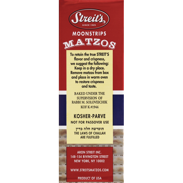 Streit's Matzos, Moonstrips, Onion Poppy