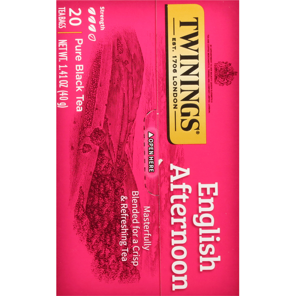 Twinings Black Tea, English Afternoon, Pure, Tea Bags