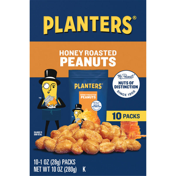 Planters Honey Roasted Peanuts 10-Pack, .62 LB