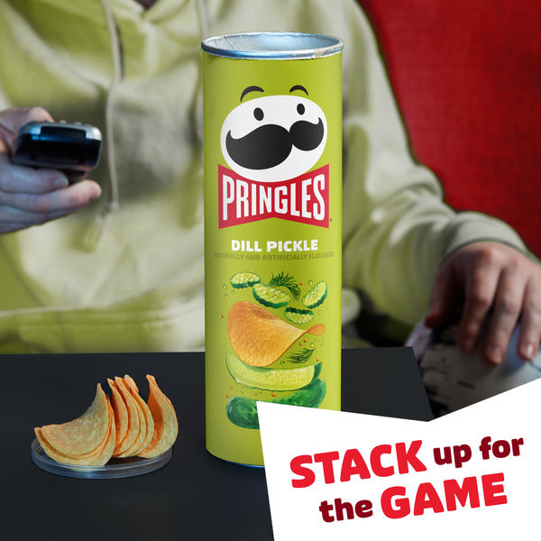 Pringles Dill Pickle Potato Crisps Chips, Lunch Snacks, 5.5 oz