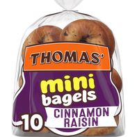 Thomas’ 10 count, Cinnamon Raisin Mini Bagels️