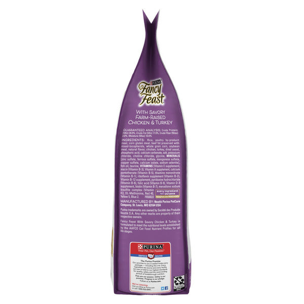 Purina Fancy Feast Dry Cat Food with Savory Farm-Raised Chicken and Turkey