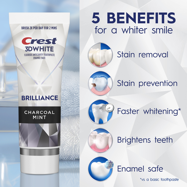 Crest 3D White Brilliance Charcoal Teeth Whitening Toothpaste