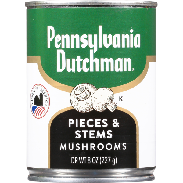 Pennsylvania Dutchman Mushrooms, Pieces & Stems