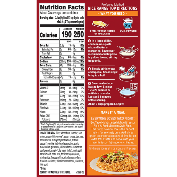 Rice-A-Roni Mexican Rice Mix