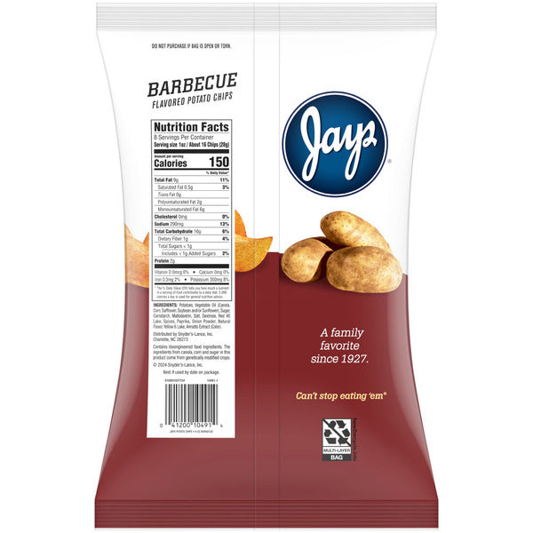 Jays Barbecue Flavored Potato Chips