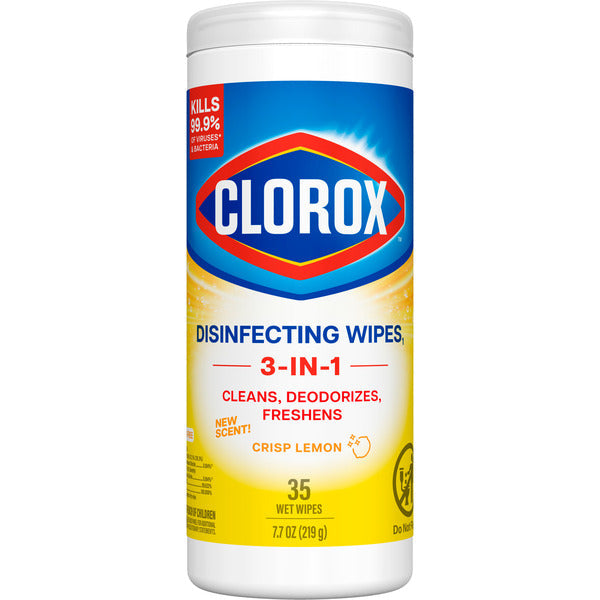 Clorox Disinfecting Wipes, Bleach Free Cleaning Wipes, Crisp Lemon