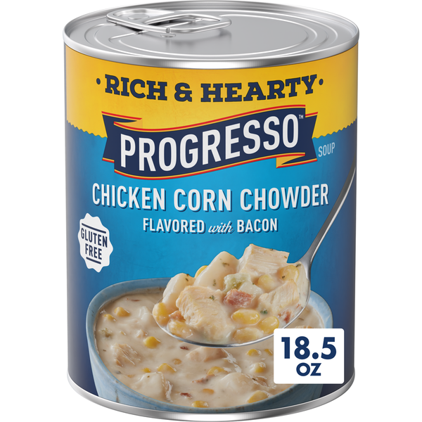 Progresso Rich and Hearty Chicken Corn Chowder Canned Soup