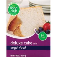 Food Club Deluxe Cake Mix, Fat Free, Angel Food️