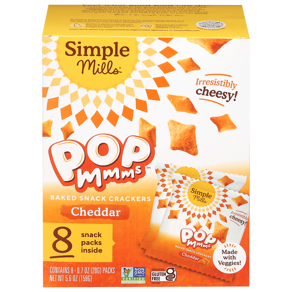 Simple Mills  Snack Crackers, Cheddar, Baked